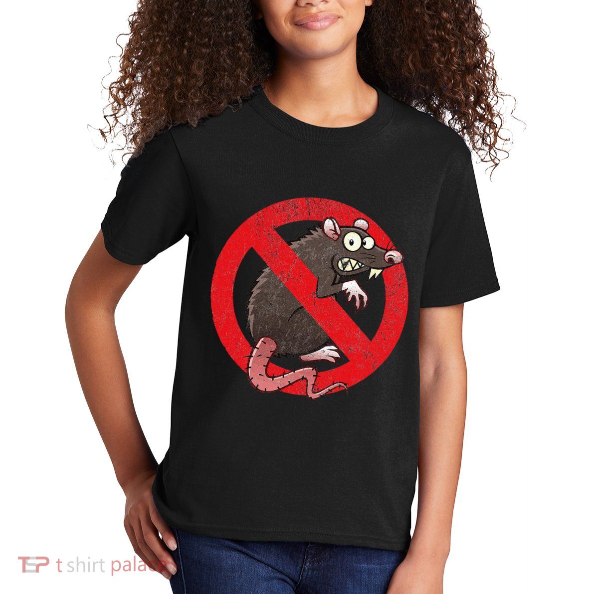 No Rats Union Pest Control Rat Sign Gag No Rats Allowed Kids T-Shirt