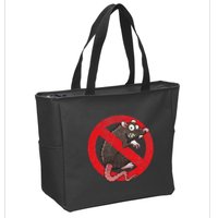 No Rats Union Pest Control Rat Sign Gag No Rats Allowed Zip Tote Bag
