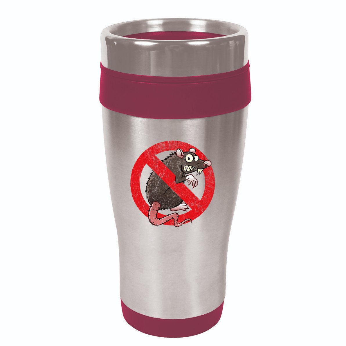 No Rats Union Pest Control Rat Sign Gag No Rats Allowed 16oz Travel Tumbler