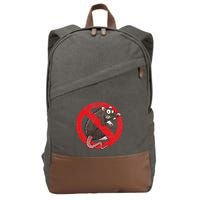 No Rats Union Pest Control Rat Sign Gag No Rats Allowed Cotton Canvas Backpack