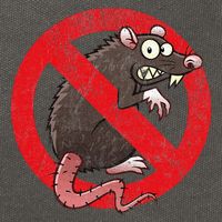 No Rats Union Pest Control Rat Sign Gag No Rats Allowed Cotton Canvas Backpack