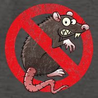 No Rats Union Pest Control Rat Sign Gag No Rats Allowed Vector Backpack