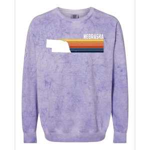 Nebraska Retro United States Colorblast Crewneck Sweatshirt