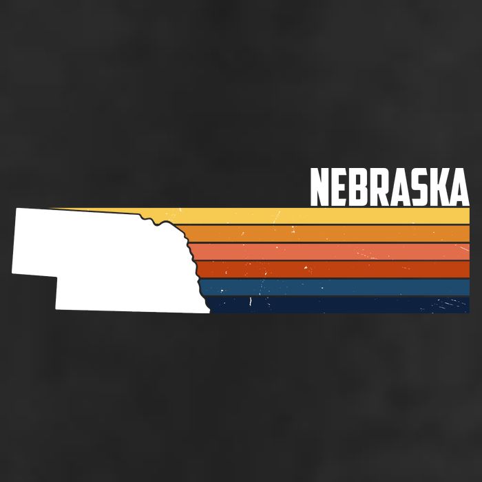 Nebraska Retro United States 7 Panel Mesh Trucker Snapback Hat
