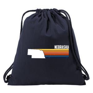 Nebraska Retro United States Drawstring Bag