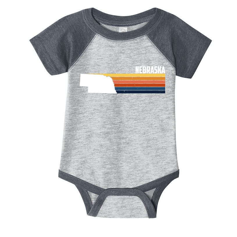 Nebraska Retro United States Infant Baby Jersey Bodysuit
