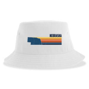 Nebraska Retro United States Sustainable Bucket Hat