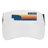 Nebraska Retro United States Adult Drive Performance Visor