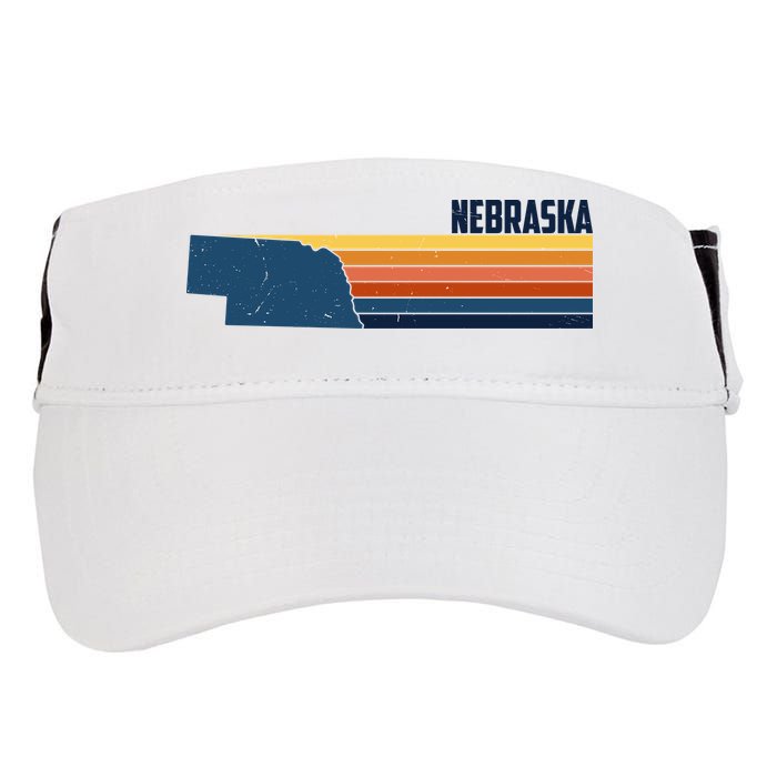 Nebraska Retro United States Adult Drive Performance Visor