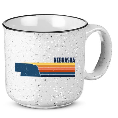 Nebraska Retro United States 15oz Campfire Ceramic Mug