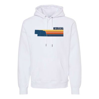 Nebraska Retro United States Premium Hoodie