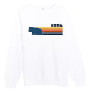 Nebraska Retro United States Premium Crewneck Sweatshirt