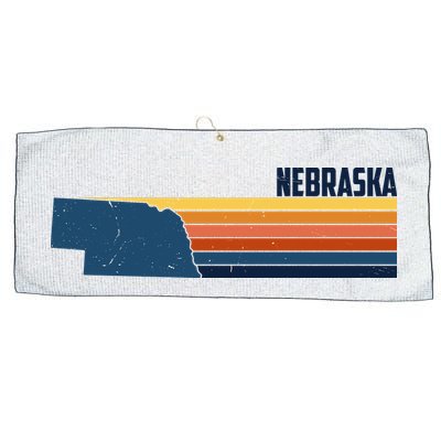 Nebraska Retro United States Large Microfiber Waffle Golf Towel