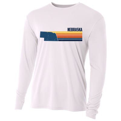 Nebraska Retro United States Cooling Performance Long Sleeve Crew