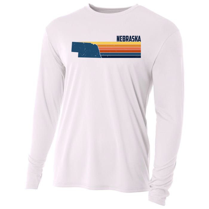 Nebraska Retro United States Cooling Performance Long Sleeve Crew