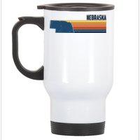 Nebraska Retro United States Stainless Steel Travel Mug