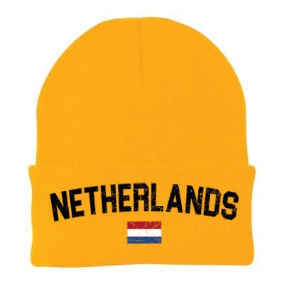 Netherlands Retro Vintage Flag Knit Cap Winter Beanie