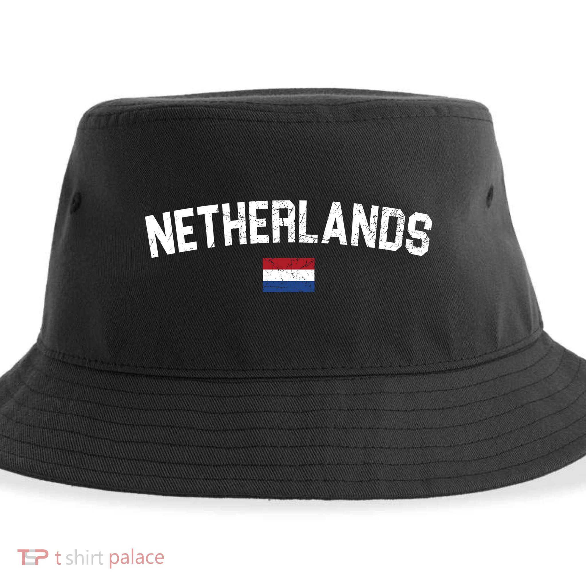 Netherlands Retro Vintage Flag Sustainable Bucket Hat