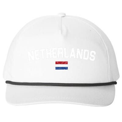 Netherlands Retro Vintage Flag Snapback Five-Panel Rope Hat