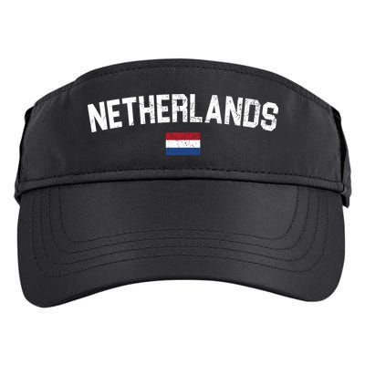 Netherlands Retro Vintage Flag Adult Drive Performance Visor