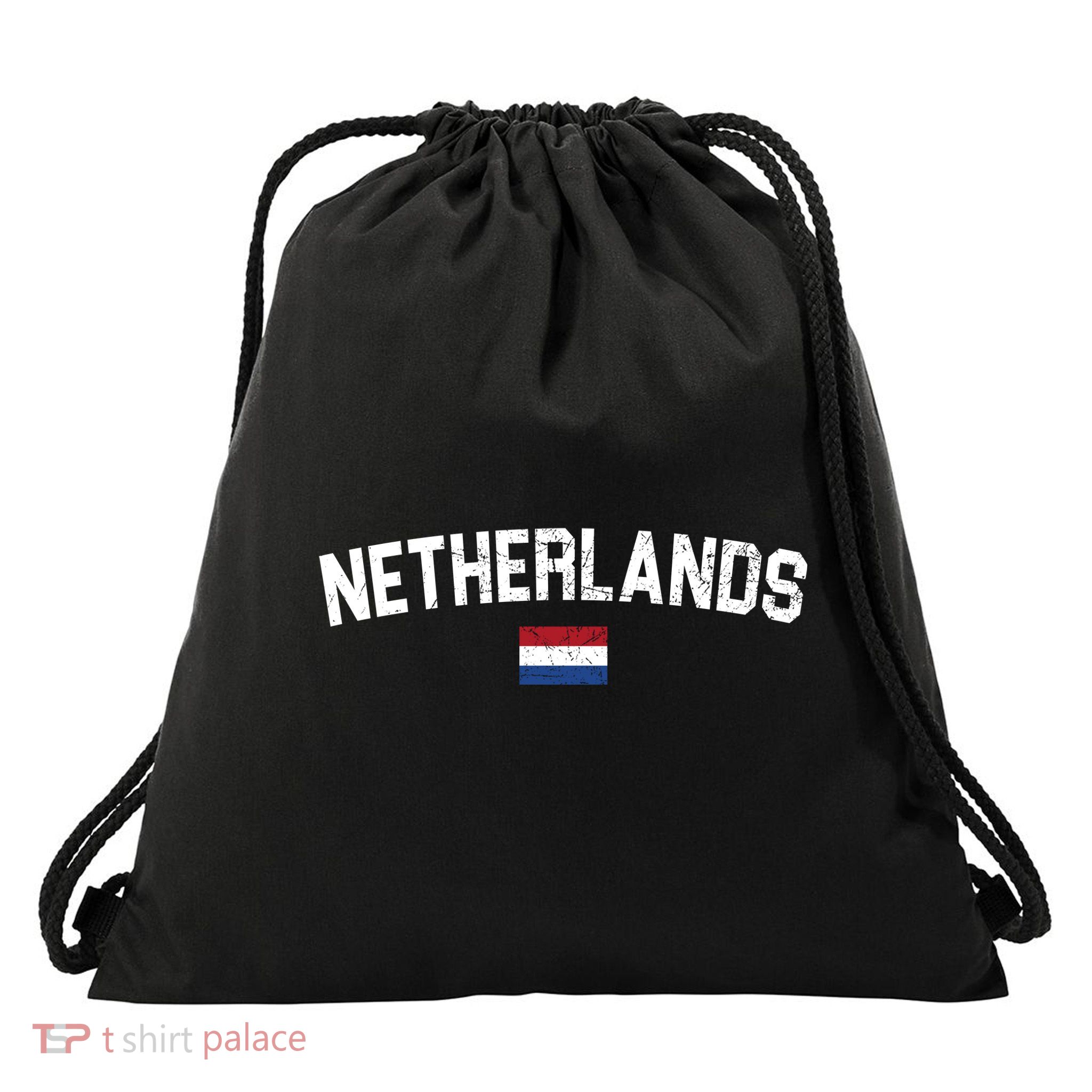 Netherlands Retro Vintage Flag Drawstring Bag