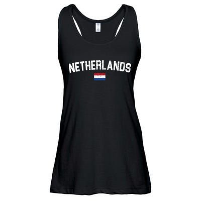 Netherlands Retro Vintage Flag Ladies Essential Flowy Tank