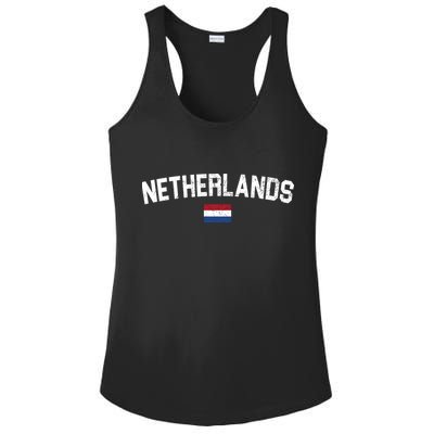 Netherlands Retro Vintage Flag Ladies PosiCharge Competitor Racerback Tank