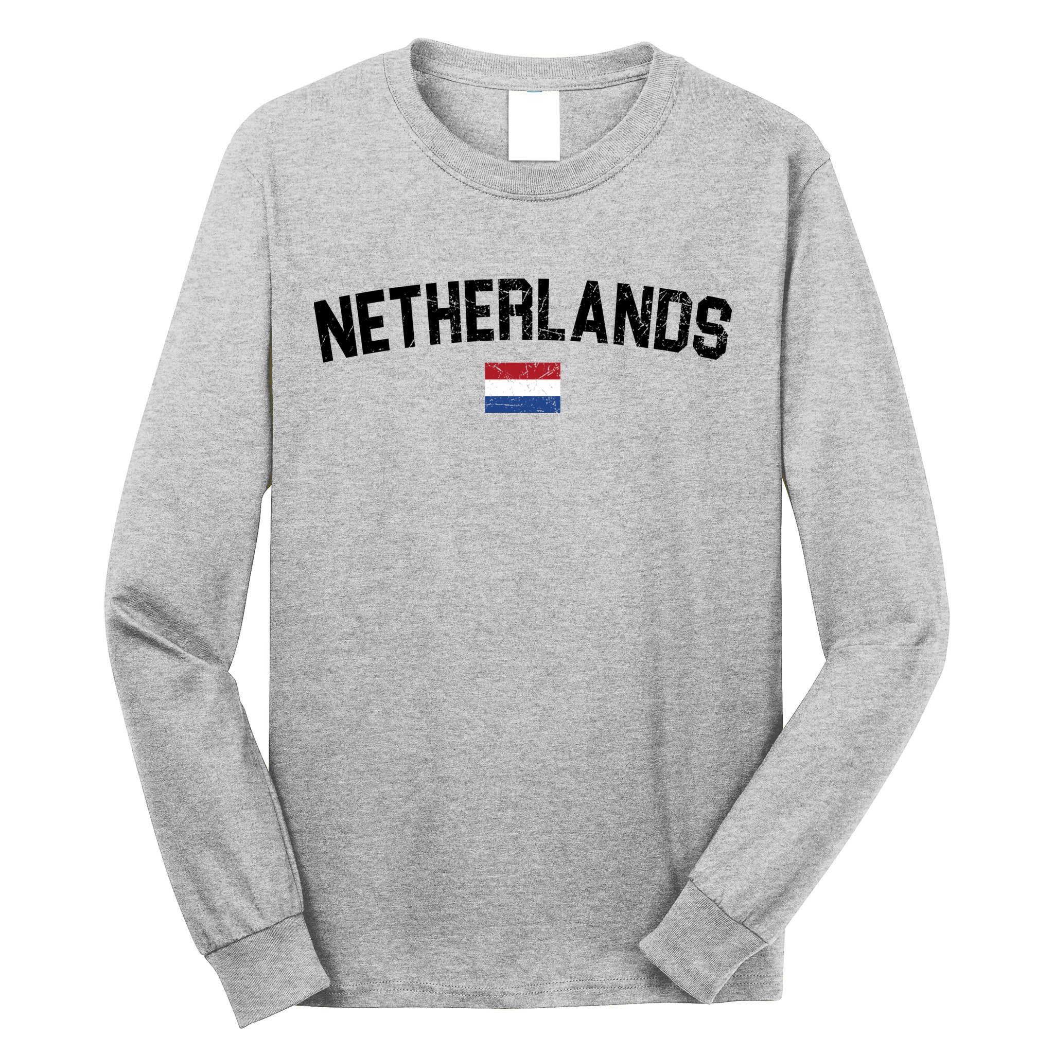 Netherlands Retro Vintage Flag Long Sleeve Shirt