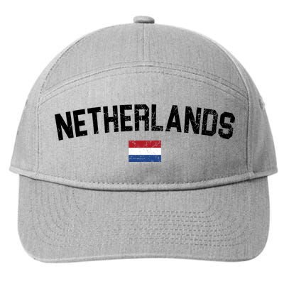 Netherlands Retro Vintage Flag 7-Panel Snapback Hat
