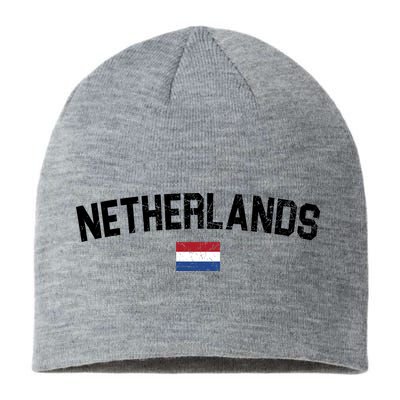 Netherlands Retro Vintage Flag Sustainable Beanie