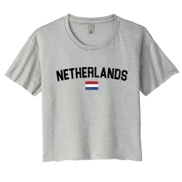 Netherlands Retro Vintage Flag Crop Top