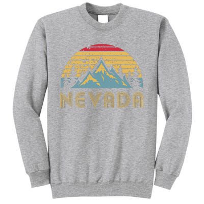 Nevada Retro Vintage Mountains Nature Hiking T Tall Sweatshirt