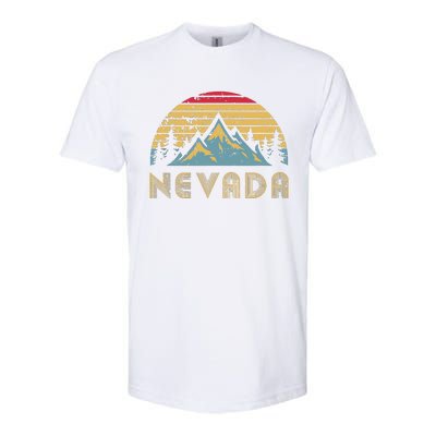 Nevada Retro Vintage Mountains Nature Hiking T Softstyle CVC T-Shirt