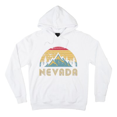 Nevada Retro Vintage Mountains Nature Hiking T Hoodie