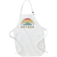 Nevada Retro Vintage Mountains Nature Hiking T Full-Length Apron With Pockets