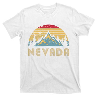 Nevada Retro Vintage Mountains Nature Hiking T T-Shirt