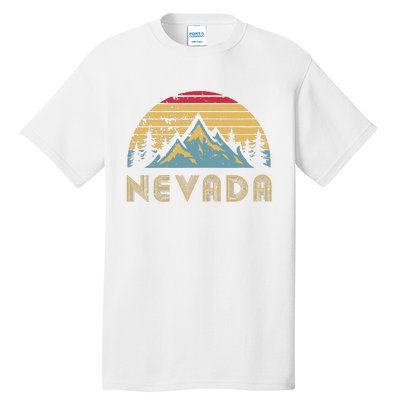 Nevada Retro Vintage Mountains Nature Hiking T Tall T-Shirt