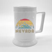 Nevada Retro Vintage Mountains Nature Hiking T Beer Stein