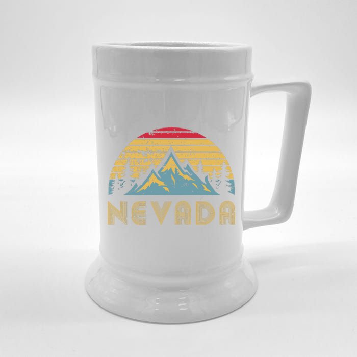 Nevada Retro Vintage Mountains Nature Hiking T Beer Stein