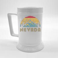 Nevada Retro Vintage Mountains Nature Hiking T Beer Stein