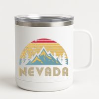 Nevada Retro Vintage Mountains Nature Hiking T 12 oz Stainless Steel Tumbler Cup