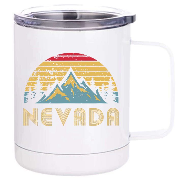 Nevada Retro Vintage Mountains Nature Hiking T 12 oz Stainless Steel Tumbler Cup