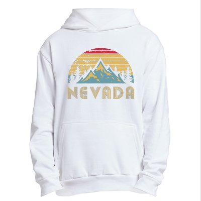 Nevada Retro Vintage Mountains Nature Hiking T Urban Pullover Hoodie