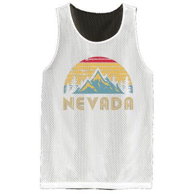 Nevada Retro Vintage Mountains Nature Hiking T Mesh Reversible Basketball Jersey Tank