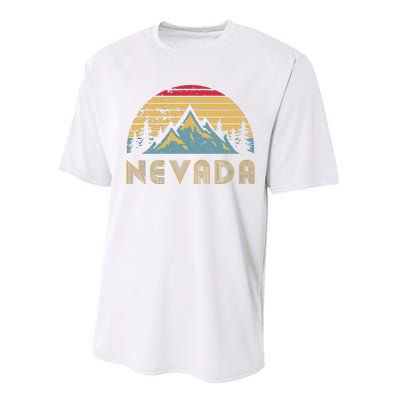 Nevada Retro Vintage Mountains Nature Hiking T Performance Sprint T-Shirt