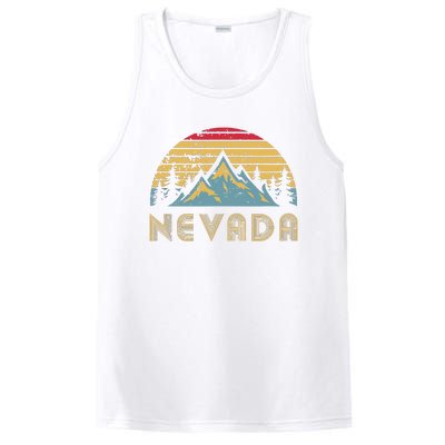 Nevada Retro Vintage Mountains Nature Hiking T PosiCharge Competitor Tank