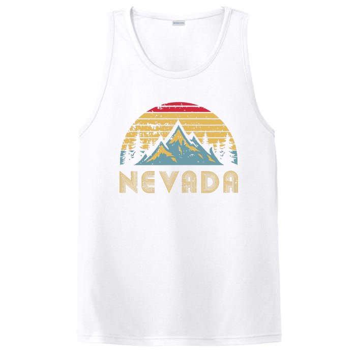 Nevada Retro Vintage Mountains Nature Hiking T PosiCharge Competitor Tank