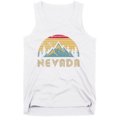 Nevada Retro Vintage Mountains Nature Hiking T Tank Top