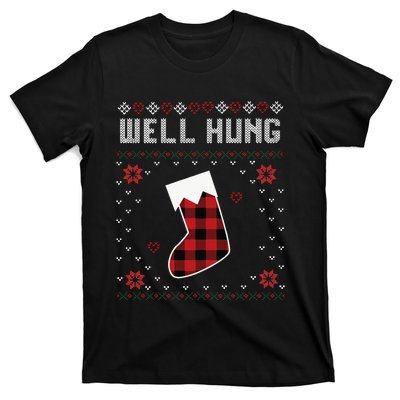 Nice Rack Well Hung Ugly Sweater Fun Couples Christmas T-Shirt