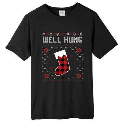 Nice Rack Well Hung Ugly Sweater Fun Couples Christmas Tall Fusion ChromaSoft Performance T-Shirt